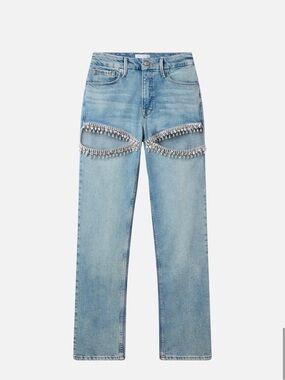 Good American Good Icon Straight Diamond Jeans in Indigo357